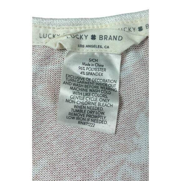 Lucky Brand Pink Rose Floral Tank Top Size Small Sleeveless Blouse Casual - Picture 4 of 6